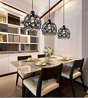 Bộ đèn thả ALION treo trần trang trí độc đáo - kèm bóng LED và đế ốp trần