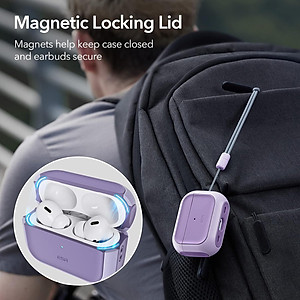 Bao Case ESR Orbit Hybrid Case with HaloLock cho AirPods Pro / AirPods Pro 2 (2023/2022/2019) Magnetic Lid Lock - Hàng Chính Hãng