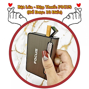 Hộp Quẹt Bật Lửa Khè - Hộp Đựng Thuốc Focus 10 (Điếu) 2in1 tiện lợi, Mẫu mới 2023