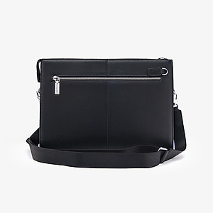 Ví Cầm Tay Nam Clutch Da GENCE CL07 Da Bò Cao Cấp Màu Đen Có Dây Đeo Vai