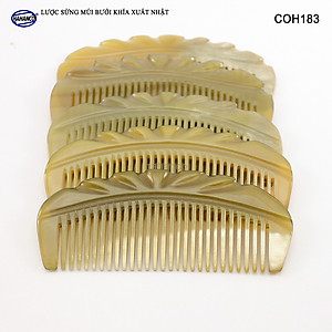 Lược sừng xuất Nhật (Size: S - 13cm) COH183 - Lược múi bưởi khía đẹp nhỏ gọn - Chăm sóc tóc