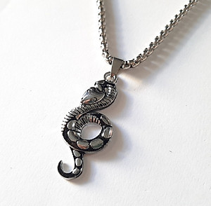 Dây chuyền nam, mặt hợp kim không gỉ si mạ, dây titan cao cấp rộng 3-4mm, dài 50cm