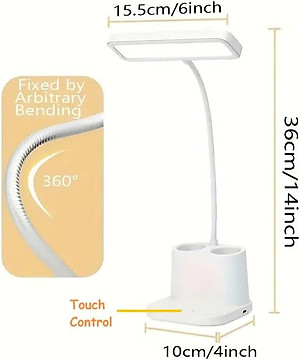 Đèn Học Để Bàn P9 800Lux 3 Chế Độ Ánh Sáng Trắng – Vàng – Trắng Vàng Có Hộc Đựng Bút