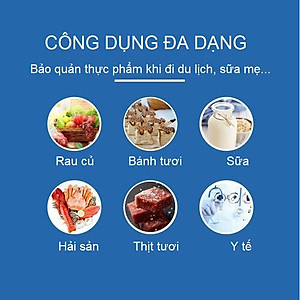 COMBO 5 Túi đá gel khô 200ml bảo quản thực phẩm, an toàn, tiện lợi - Không chảy nước - Giữ lạnh thực phẩm, đồ ăn Túi đá khô giữ nhiệt bảo quản lạnh sữa an toàn, tiện lợi - Giao Mẫu Ngẫu Nhiên