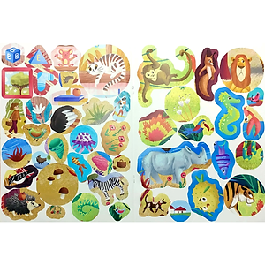 Sách Bóc Dán Thông Minh - Luyện Tay Thật Khéo, Luyện Mắt Thật Tinh - Động Vật Mà Em Thích