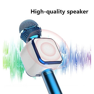 Micro Karaoke Bluetooth kèm loa kết nối điện thoại, máy tính bảng Hát Không Dây, Nghe Nhạc, Hỗ Trợ Kết Nối Thẻ Nhớ, USB Pin sạc MÀU ĐEN - Hàng Chính Hãng