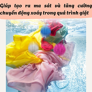 Bộ 2 Bóng Giặt Cầu Gai 11Cm Hỗ Trợ Giặt Đồ Siêu Sạch Chống Nhăn Quần Áo Bóng giặt quần áo, Banh giặt quần áo chống nhăn cỡ lớn 11cm khử khuẩn mùi ẩm mốc