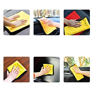 Khăn lau tay nhà bếp siêu thấm có móc treo chất liệu mềm mịn an toàn, màu vàng xanh xám