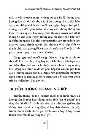 Sách Những Bí Quyết Căn Bản Để Thành Công Trong PR (Tái Bản 2012)