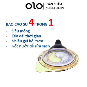 Bao cao su OLO tăng hưng phấn Ice & Fire lửa băng, siêu mỏng, nhiều gel - Hộp 10 bcs