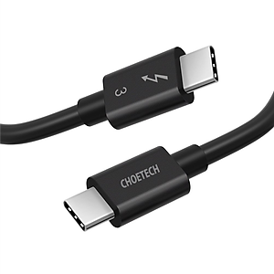 Dây Cáp Thunderbolt 3 (Chuẩn Intel) Choetech Hỗ Trợ Truyền Tải 40Gbps, Sạc PD 100W, Video 4K @ 60Hz kép / 5K 0.7m A3007 - Hàng Chính Hãng