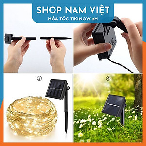 Dây Đèn LED Edison S14 Năng Lượng Mặt Trời Chống Nước Trang Trí Ngoài Trời - Chính Hãng NAVIVU