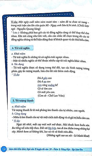 Sách Làm Chủ Kiến Thức Ngữ Văn 9 - Luyện Thi Vào 10 Phần 2: Tiếng Việt - Tập Làm Văn