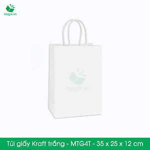 MTG4 MTG4T- 35x25x12 cm - Combo 50 túi giấy Kraft Nhật cao cấp