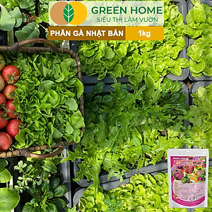 Phân Gà Greenhome, Bao 1kg, Nhập Khẩu Nhật, Viên Nén, Hữu Cơ Bón Rau, Quả