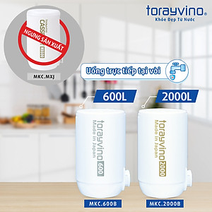 Lõi lọc nước thay thế tại vòi Torayvino MKC.2000B - Uống trực tiếp tại vòi - 2000L - Hàng chính hãng Nhật Bản