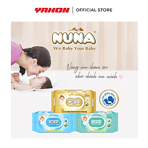 Thùng Khăn Ướt Em Bé NUNA Gold Không Mùi 100 Miếng/Bao, 24 Bao/Thùng