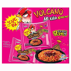 Thùng 24 Gói Mì Xào Koreno Vị Gà Volcano 118g