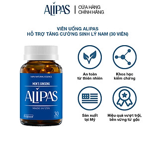 [Hộp 30v] Viên Uống Hỗ Trợ Sinh Lý Nam ALIPAS Ecogreen Tăng Cường Testosterone, Chứa Tinh Chất Hàu