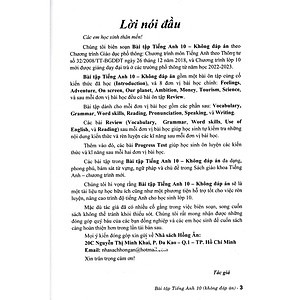 Bài Tập Tiếng Anh Lớp 10 ( Theo chương trình GDPT Mới - Lưu Hoằng Trí - Tặng File Đáp Án )