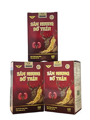 Sâm nhung bổ thận Kingphar, lọ 60 viên, tăng cường chức năng thận cho nam và nữ