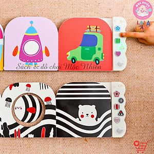 Sách âm thanh Lalalook đồ chơi kích thích thị giác não bộ phát triển cho bé sơ sinh Lalala baby