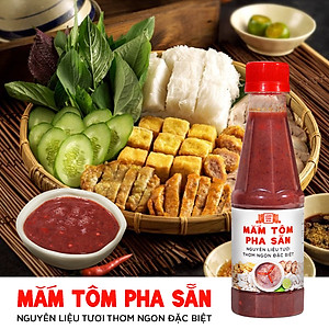 Mắm tôm thùng gỗ Làng Chài Xưa nguyên liệu tôm tép tươi, thơm ngon đặc biệt chai 260g