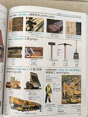 Combo 2 sách Từ điển hình ảnh Tam Ngữ Trung Anh Việt – Visual English Vietnamese Chinese Trilingual Dictionary +Bài Tập Củng Cố Ngữ Pháp HSK – Cấu Trúc Giao Tiếp & Luyện Viết HSK 4-5 Kèm Đáp Án+DVD tài liệu  "