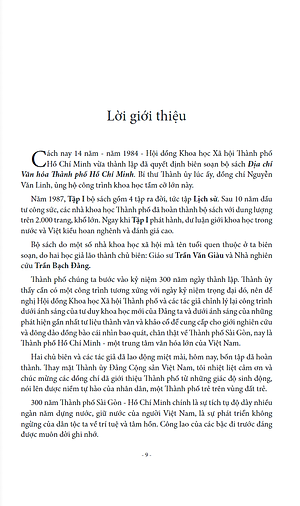 Sách Địa Chí Văn Hóa Thành Phố Hồ Chí Minh Tập 1 - Lịch Sử