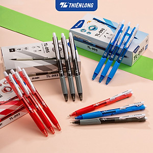 Combo 5-10-20 Bút Bi Thiên Long TL-095 - Tự động thu ngòi khi cài vào túi áo