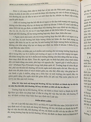 Bình luận khoa học Luật Đất đai năm 2024