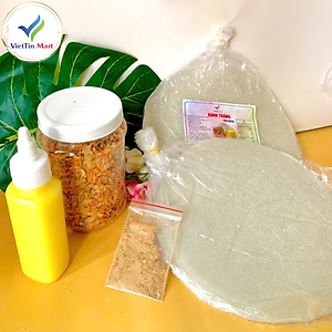 Combo Bánh Tráng Phơi Sương, Bơ, Muối Tép Hành Phi Viettin Mart