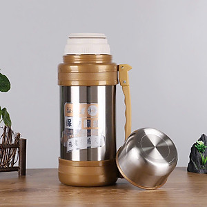 Bình Giữ Nhiệt Thép Không Gỉ 304, Bình Nước Dung Tích Lớn Cho Nam Nữ, Phù Hợp Với Công Trường Và Hoạt Động Ngoài Trời - HÀNG CHÍNH HÃNG MINIIN
