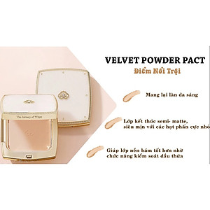 Phấn Phủ Ngọc Trai Whoo Gongjinhyang Mi Velvet Powder Pact SPF30/PA++ Tone 2 Da Tự Nhiên