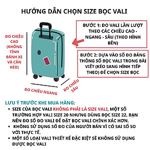 Size 20 Size 22 Túi Trùm Chống Xước Cho Vali Cao Cấp Áo bọc, bao bọc vali trong suốt chống trầy xước khi vận chuyển 