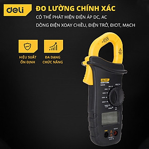 Đồng Hồ Kẹp Đo Dòng Điện Ampe 600V Deli Chuyên Dụng Chính Hãng - Độ Chính Xác Cao, Dễ Dàng Sử Dụng - DL8440