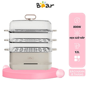 Nồi hấp điện BEAR 3 tầng 12L công suất 800W (EFS-4H27E / DZG-CA2G2)