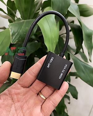 Cáp Chuyển HDMI to VGA MT-ViKi Hỗ Trợ Độ Phân Giải Full HD 1080P - Hàng Nhập Khẩu