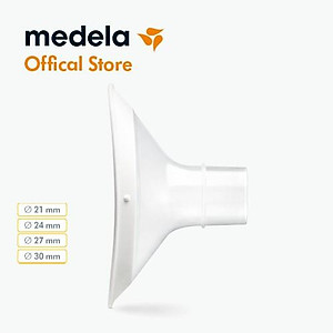 Phụ kiện máy hút sữa Medela, 1 phễu Flex size 21/24/27/30mm - Có vành silicon mềm, thiết kế hình oval đem lại sự thoải mái