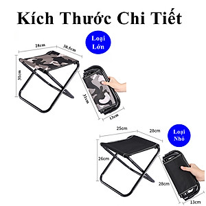 Ghế Mini Gấp Gọn KUNBE Phù Hợp Du Lịch Dã Ngoại Cắm Trại Câu Cá Đợi Chờ Tàu Xe
