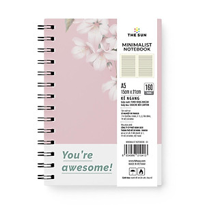Sổ Lò Xo Bìa Cứng Minimalist A5 - Kẻ Ngang - 160 Trang 80gsm - The Sun 03