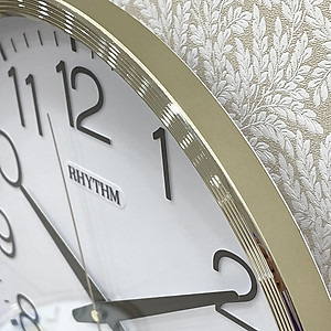 Đồng hồ treo tường Nhật Bản Rhythm CMG494BR18 ,Kích thước 36.0 x 4.4cm, 855g, Vỏ nhựa cao cấp, dùng PIN