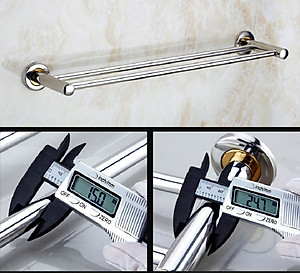 Thanh Đôi Treo Khăn Nhà Tắm Bằng Inox 304 Không Gỉ Bắt Ốc - Chính Hãng