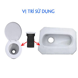 Phụ Kiện Ống Phễu Lắp Thoát Sàn Bồn Cầu Ngăn Chống Mùi Nước Cống Hôi Vi Khuẩn Côn Trùng Thâm Nhập - Đen - 75-90mm