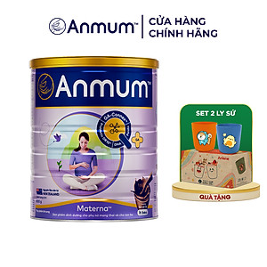 Sữa Bột Dành Cho Mẹ Bầu Anmum Materna Hương Chocolate 800g - Tặng Set 2 ly sứ