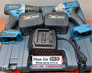 Bộ Combo 2 Máy Khoan Gồm Máy Khoan Pin Và Máy Chuyên Vít 199V 2 Pin 15 Cell (Tặng Kèm Hộp Đựng) - Bảo Hành 1 Năm
