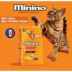 COMBO 5 Gói Thức Ăn Hạt Cho Mèo Con Và Mèo Lớn Vị Cá Ngừ Minino Tuna Flavored 480g