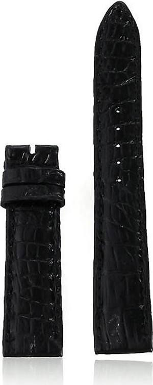 Dây đồng hồ nam nữ Huy Hoàng da cá sấu 2 mặt da màu đen HT8277