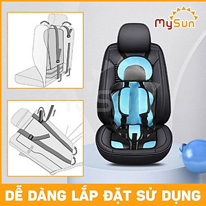 Ghế ngồi ô tô trẻ em giá rẻ có đai an toàn xe hơi cho bé 1 2 3 4 5 đi oto