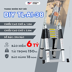 Thang nhôm rút đôi DIY TL-AI-38 hàng chính hãng - Tiêu chuẩn EN131